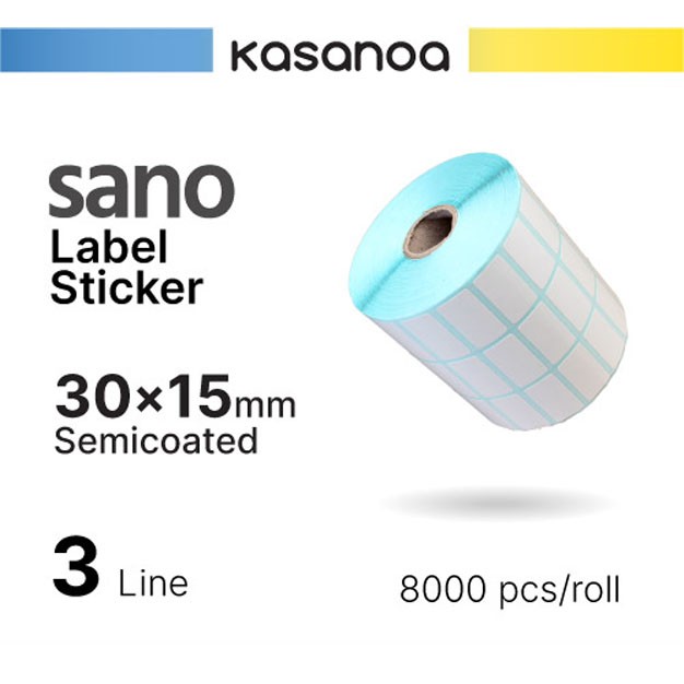 

Barcode Label Sticker Semicoat 33x15 3line /6Roll