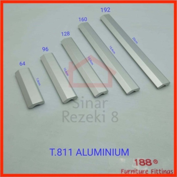REALpelapak Tarikan 811-128 Aluminium  Handle Laci Pintu Lemari Minimalis Dapur goodQUALITY