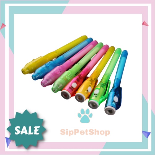 

2in1 Invisible Ink Pen UV Light Ultraviolet Pulpen Senter Rahasia Pena Bolpen Tinta Ajaib Magic Spy