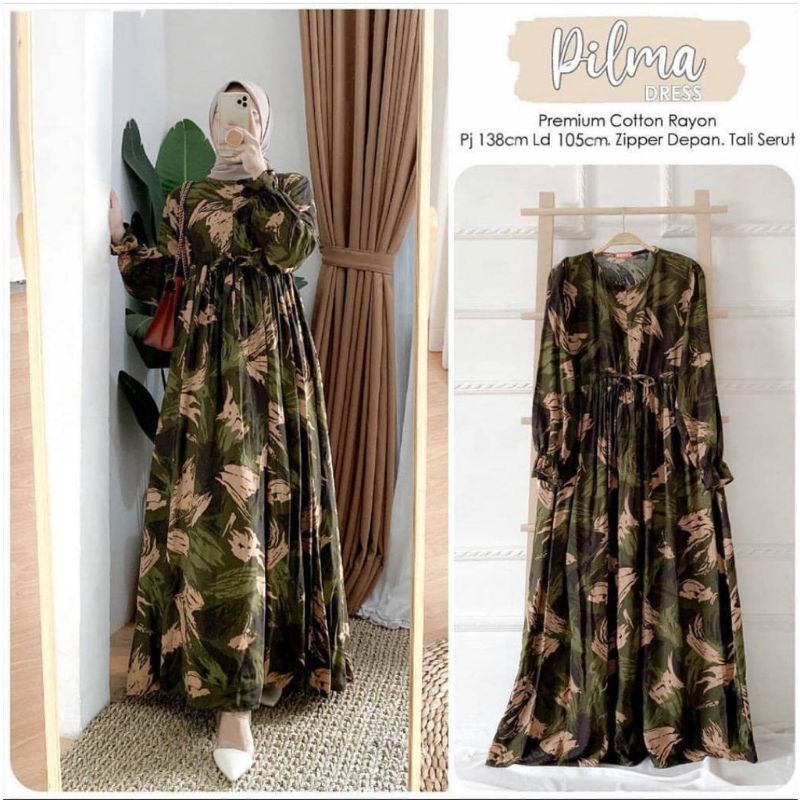 gamis daun