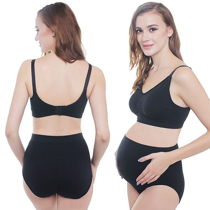 Mooimom - Seamless High Waist Prop Belly Maternity Briefs / Celana Dalam Ibu Hamil