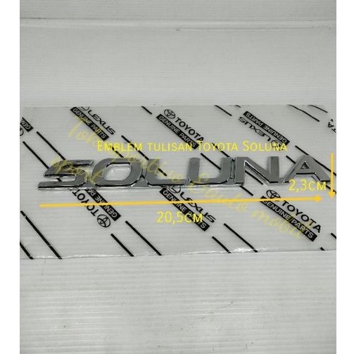 Emblem logo huruf Tulisan stiker Lambang Toyota Soluna