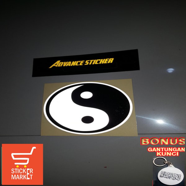Terlaris sticker mobil yin yang Elegan