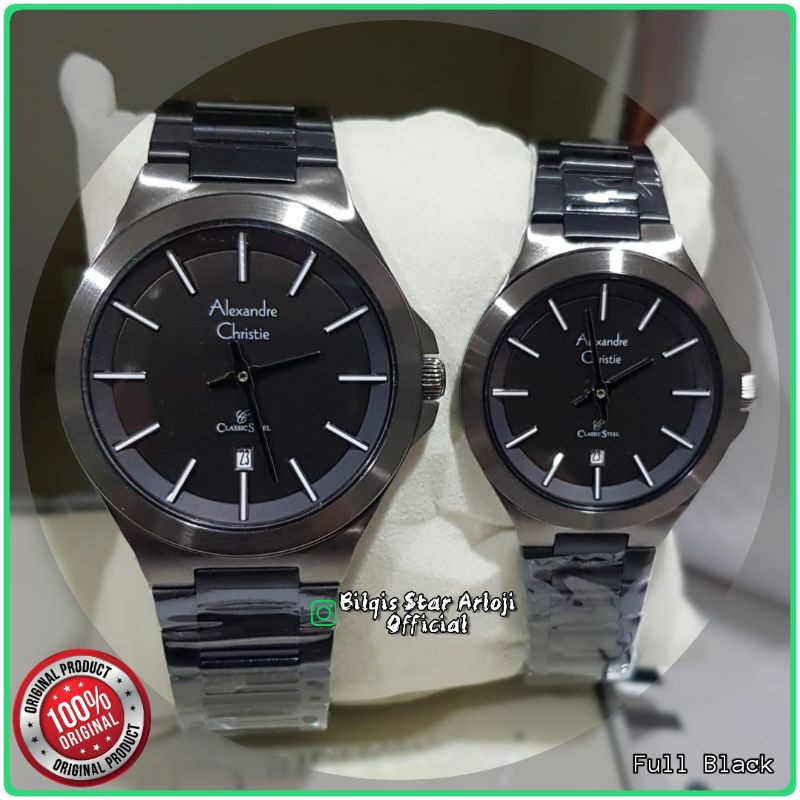 Alexandre Christie Couple Ac 8634 Classic Steel Black Original