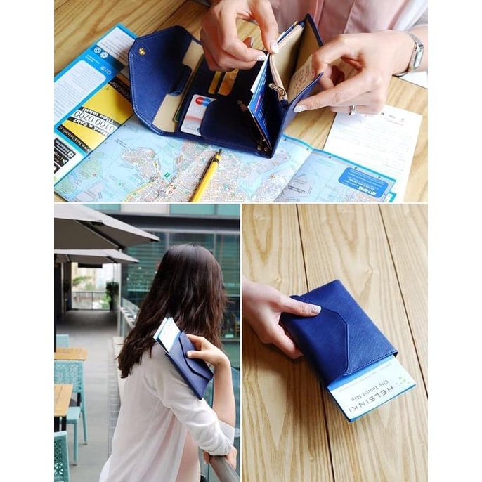 

Korean Card Wallet Navy ( Dompet Kartu Atm Kartu Kredit Kartu Nama )