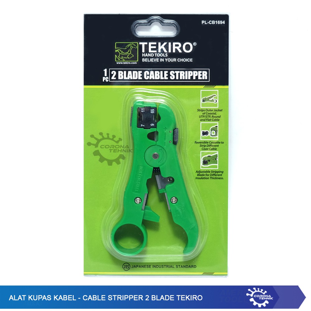 Alat Kupas Kabel - Cable Stripper 2 Blade Tekiro PL-CB1694