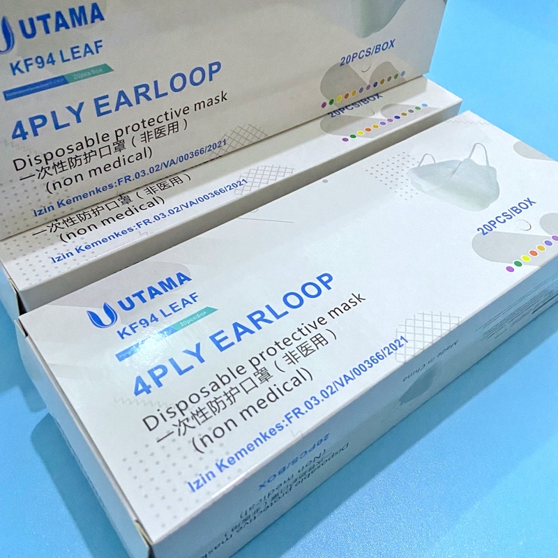 Masker KF94 Box isi 20pcs Hitam UTAMA