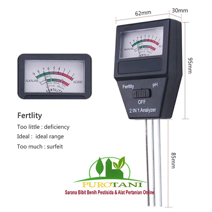 PH Meter Alat Pengukur Tingkat Kesuburan Tanah Non Battery