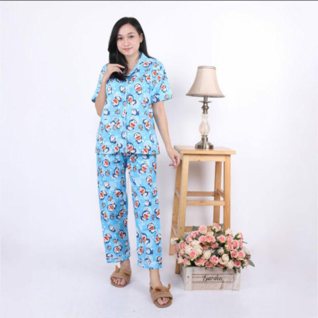 PROMO PIYAMA DEWASA TERLARIS#PIYAMA CP DEWASA TERLARIS#PIYAMA CP TERMURAH-CP Doraemon bulat