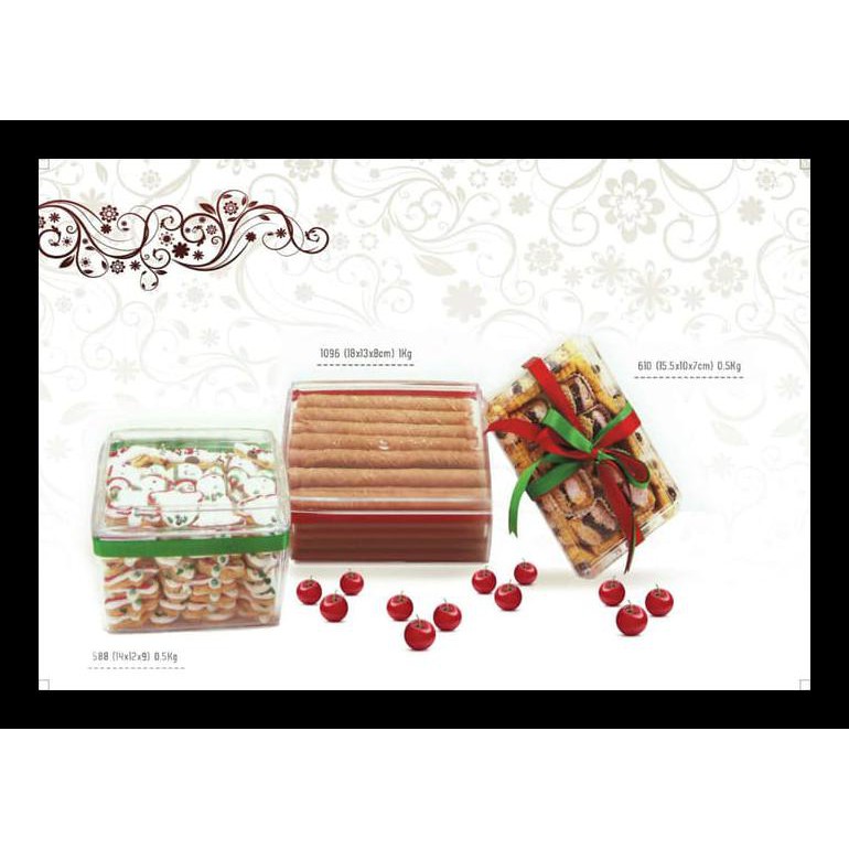 GARANSI 500 GR HARDTOP TOPLES PLASTIK KUE KOTAK PERSEGI PANJANG BERKUALITAS