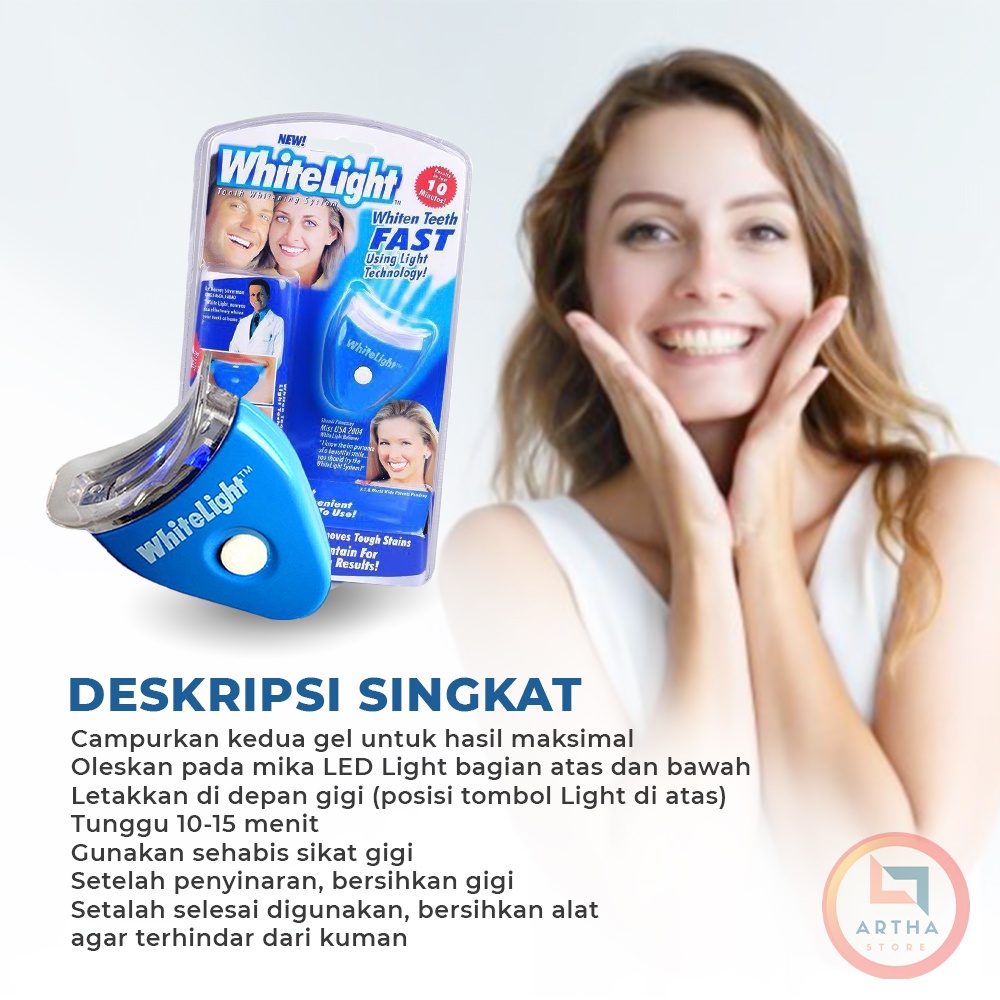 White Light Teeth Whitening Pemutih Gigi Pencerah Pasta Gigi