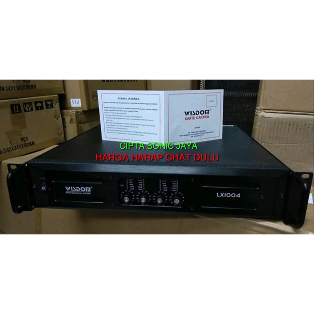 (PETI KAYU) POWER AMPLIFIER WISDOM 4 CANEL LX1004 PROFESIONAL BARU ORIGINAL GARANSI