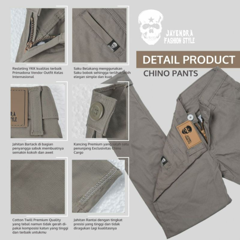 COD-Chino Pants Sirius Black Long Pants Premium Black Big Size 33-38