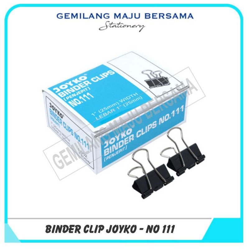 

Binder Clip Joyko 111 (Harga Per Lusin = 12 Buah)