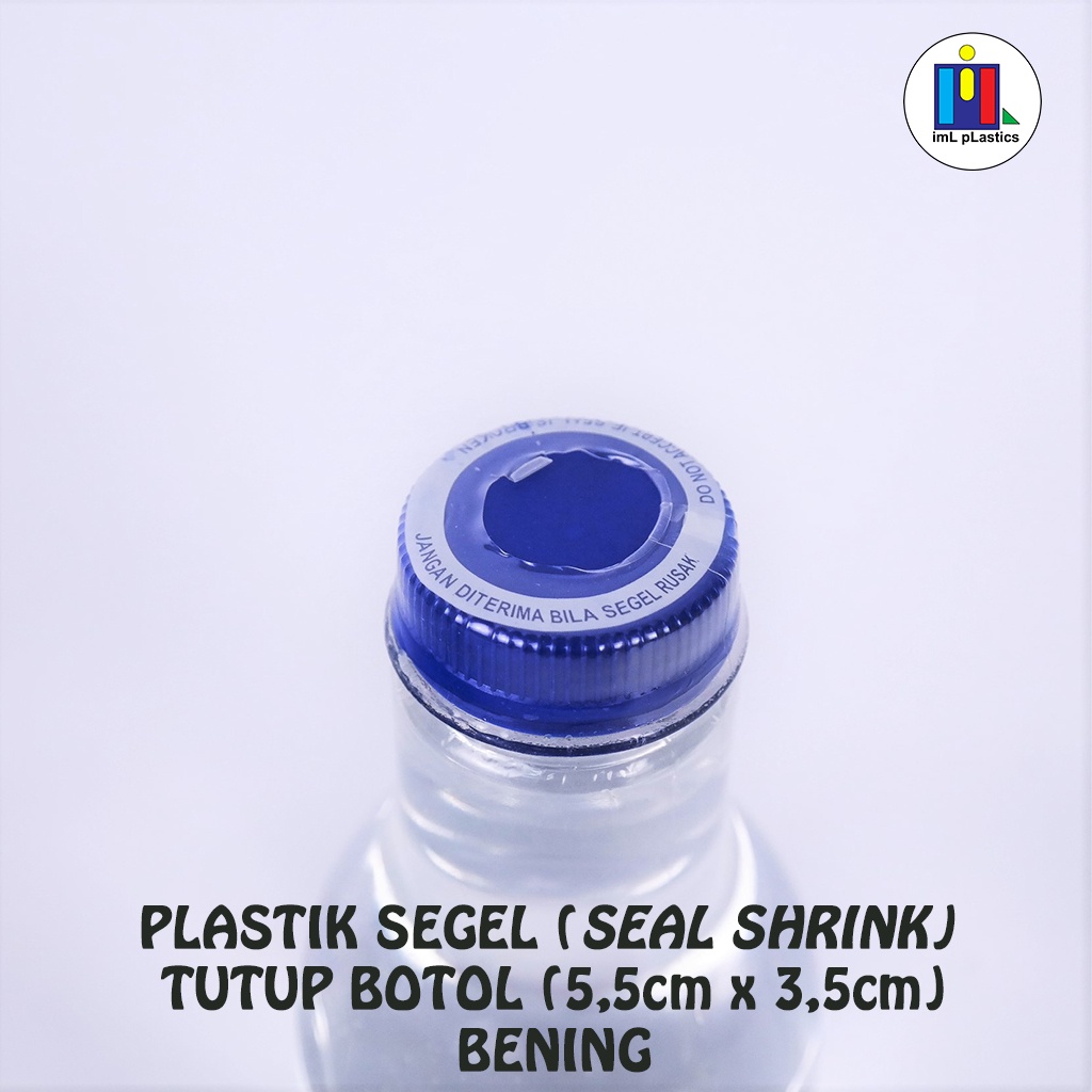 PLASTIK SEGEL (SEAL SHRINK) 5,5CM X 3,5CM Model Jahit Putih - 100pcs
