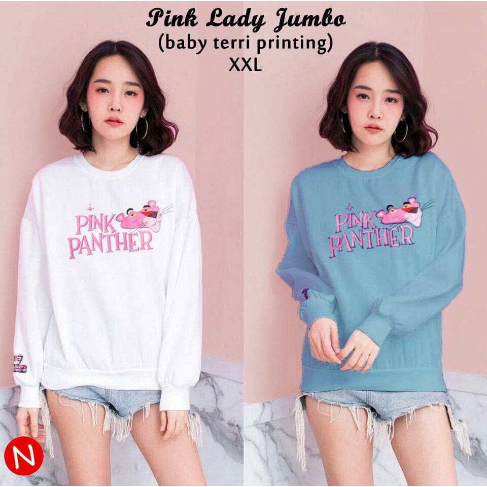 HOT PRODUK 43604 pink lady jumbo/atasan wanita jumbo/baju wanita bigsize/sweater