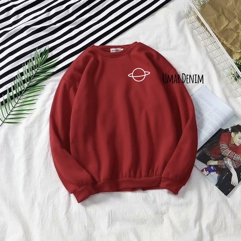 Sweatshirt Saturnus Outwear Anak Tanggung Cewek Bahan Fleece