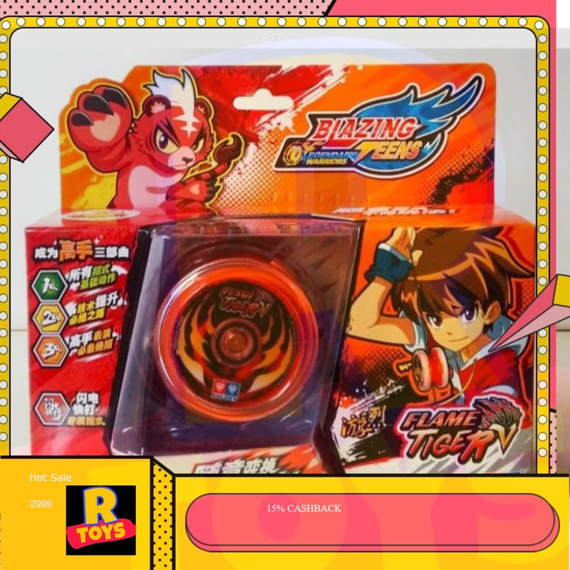 BISA COD Yoyo Auldey  Blazing Teens Lv 2 Flame Tiger