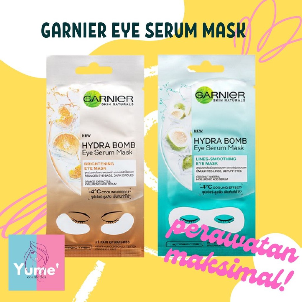 GARNIER EYE SERUM MASK | Garnier Hydra Bomb Eye Serum Mask 100% Original (✔️BPOM)