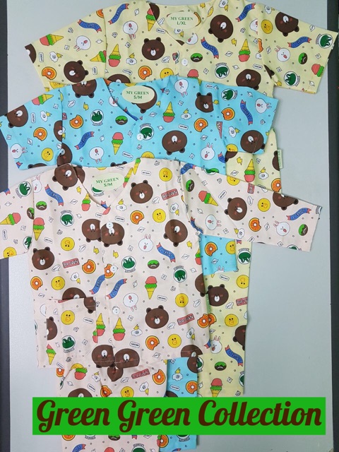 Piyama katun anak full print motif (1-10th)