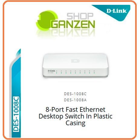 Dlink DES-1008C/1008A 8-Port 10/100 Mbps Unmanaged Switch d-link