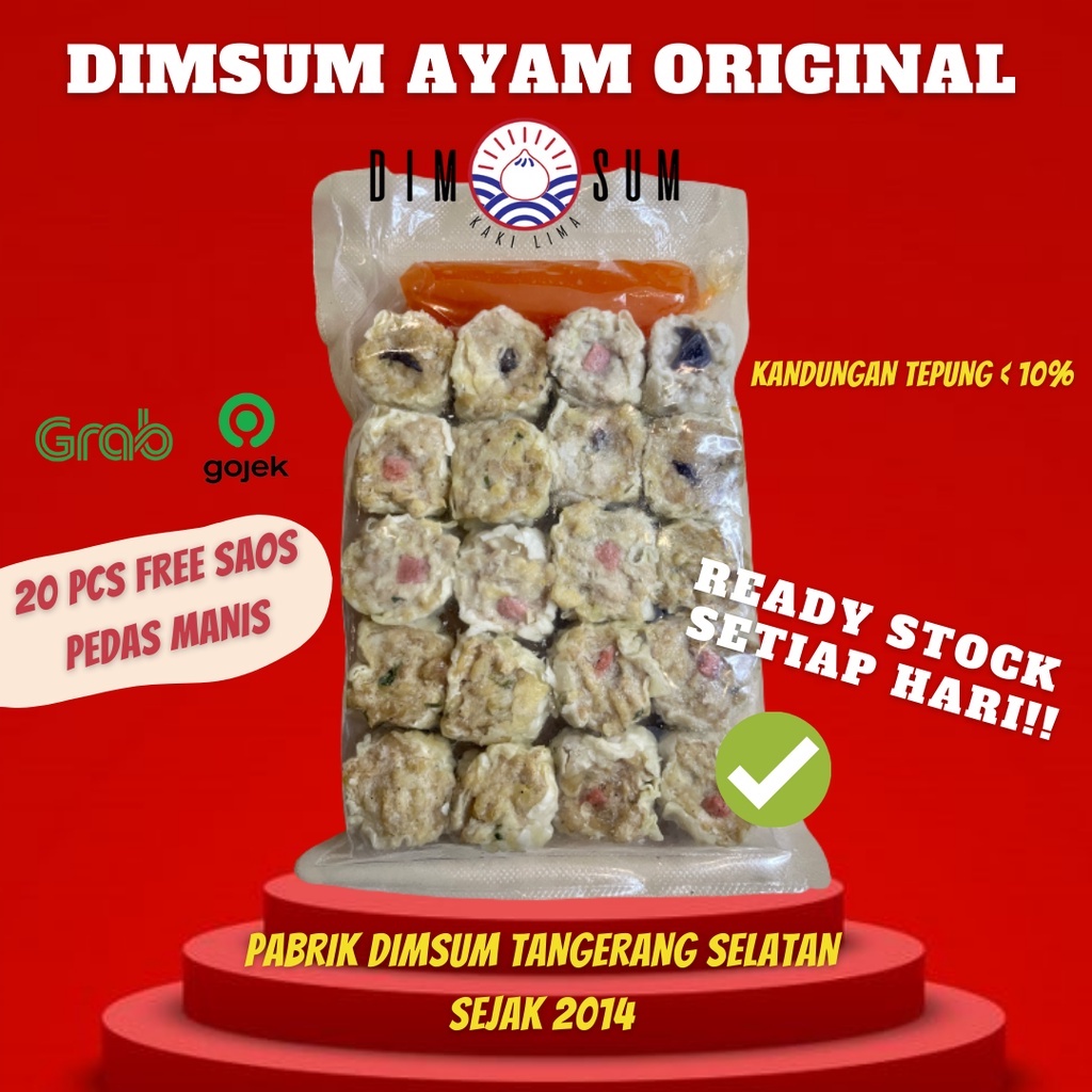 

Dimsum Siomay Ayam Frozen Vacum Seal isi 20 pcs Halal - Dimsum Grosir