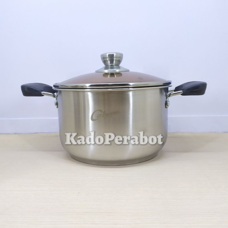 panci 1 set - peralatan masak set - cookware stainless 3pcs