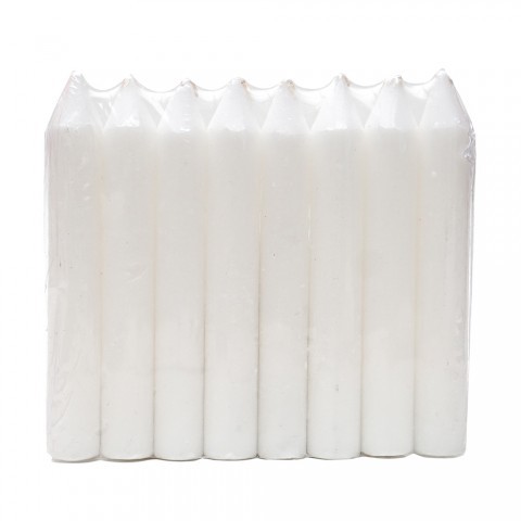 Lilin Doa Putih Polos isi 8 ( Uk. 13 x 2cm ) / Lilin Misa / Lilin Katolik
