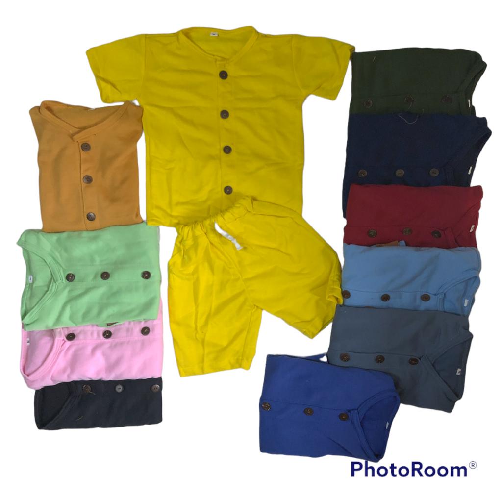 Setelan Kiano Anak Bayi 1 - 5 Tahun Botton Set | Setelan 4 kancing