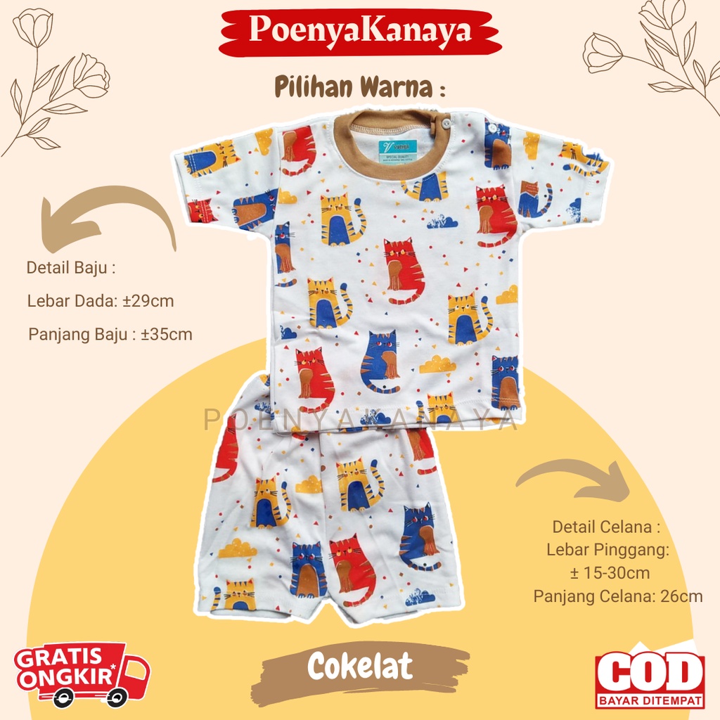 Setelan Baju Bayi Piyama Pendek MEBIKU Viori Size 6-12 Bulan STL131