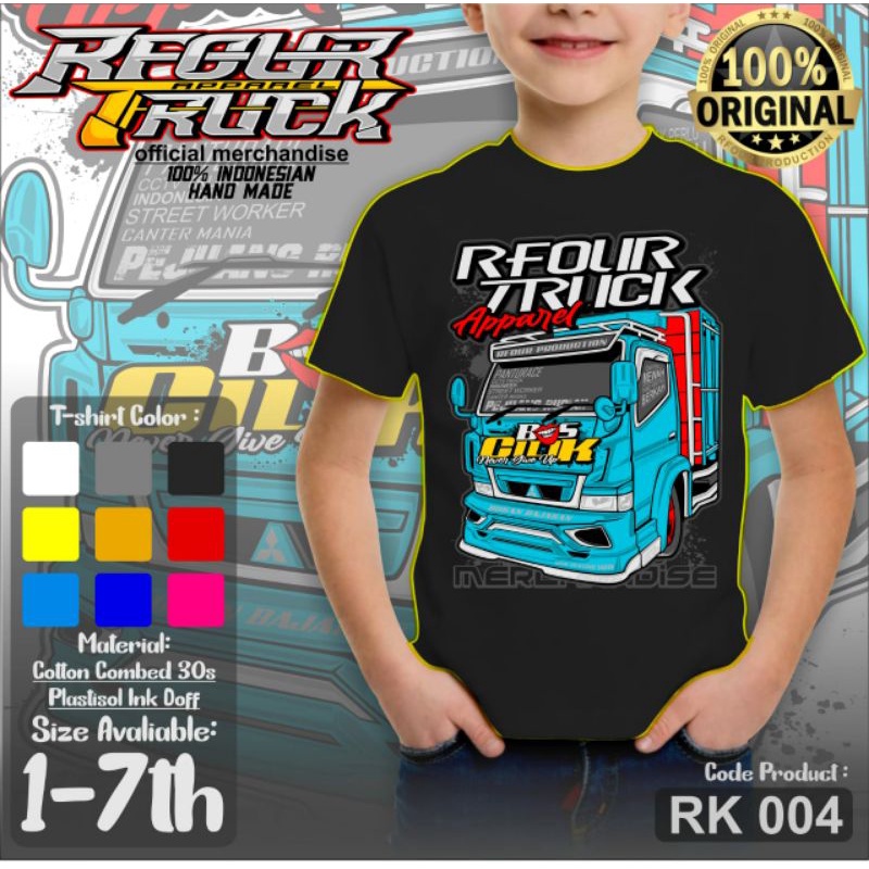 Baju Kaos Distro Anak - Kaos truck anak laki laki // kaos anak gambar truck // baju anak laki laki