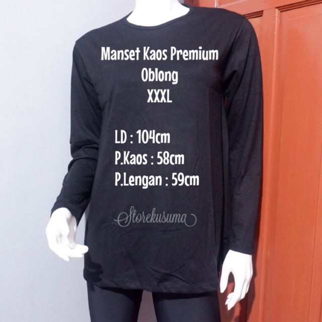MANSET KAOS OBLONG PREMIUM size XXXL