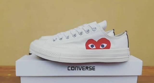 Sepatu Converse Chuck Taylor Play 70S Sneakers Casual Black White Hitam Putih Sneakers Kerja Kuliah