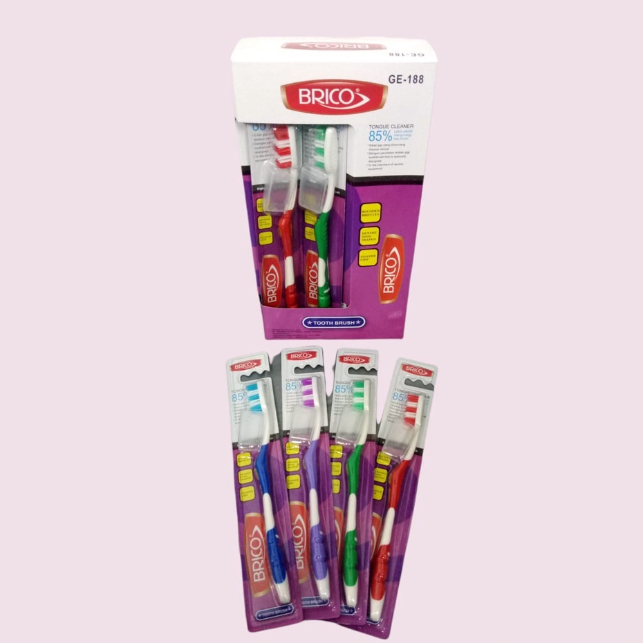 sikat gigi toothbrush tongue cleaner brico GE-188