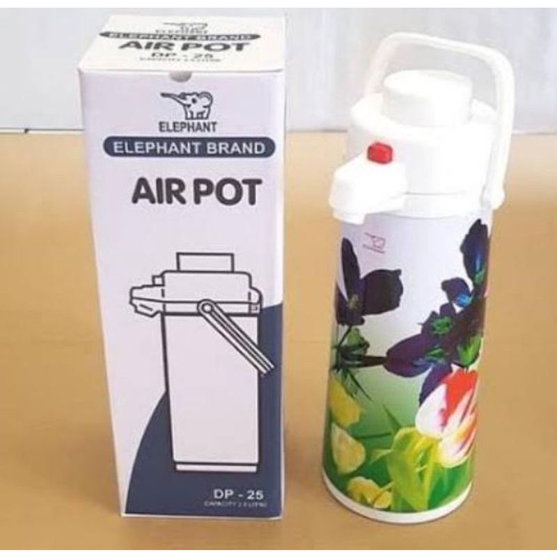 Sunflask Thermos , Vacuum , Vacum , Vakum  , Air Panas 2.5 Liter , Termos pencet Plastik,