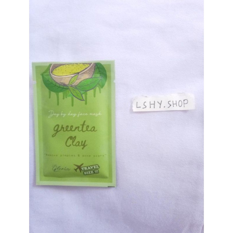 Masker Wajah Organik Murah By Lea Var.Green Tea Clay 10gr (TREAVEL SIZE!!!)