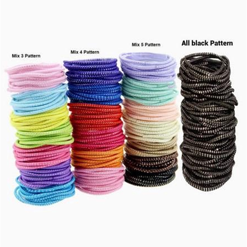 Ikat Rambut Wanita Korean I Cant Swim (100 pcs) - Aksesoris Rambut Wanita (COD)-4