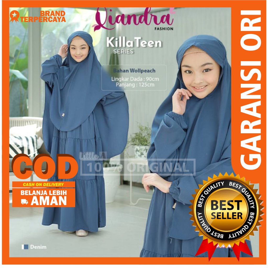 gamis anak remaja perempuan tanggung syari polos bahan wolfis premium usia 10 - 13 tahun