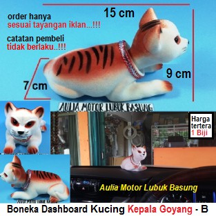 Aksesoris Dashboard Mobil Boneka Kucing Kepala Bisa Goyang Model