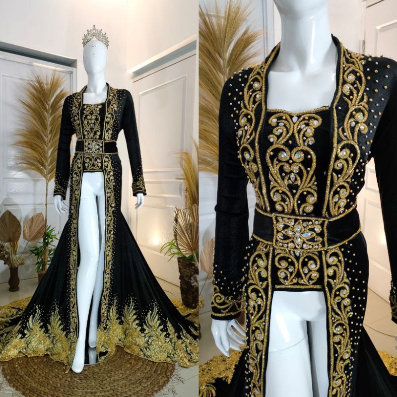 GAUN BELUDRU BEREKOR FULL PAYET MODERN//GAUN PENGANTIN ADAT JAWA//MINANG //GAUN