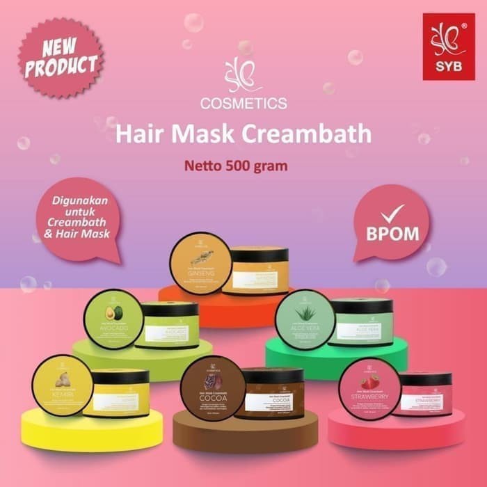 ✿ MADAME ✿ SYB HAIR MASK CREAMBATH BY 500GR / MASKER RAMBUT / PERAWATAN RAMBUT / MASKER RAMBUT SYB