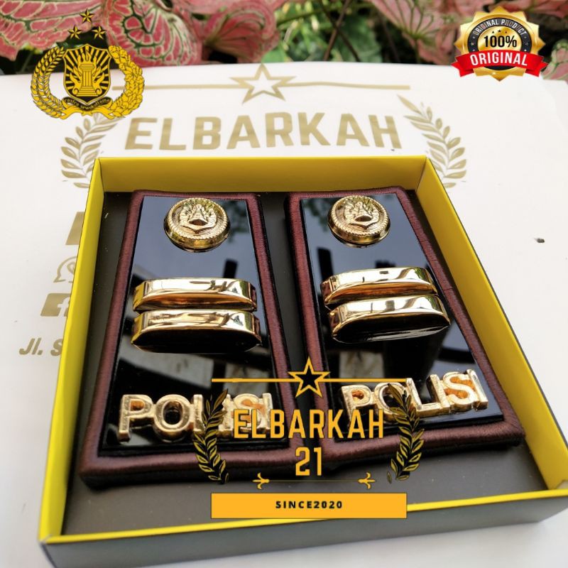 PANGKAT PDH POLISI IPDA/  IPTU / AKP AKRILIK LIS BORDIR COKLAT