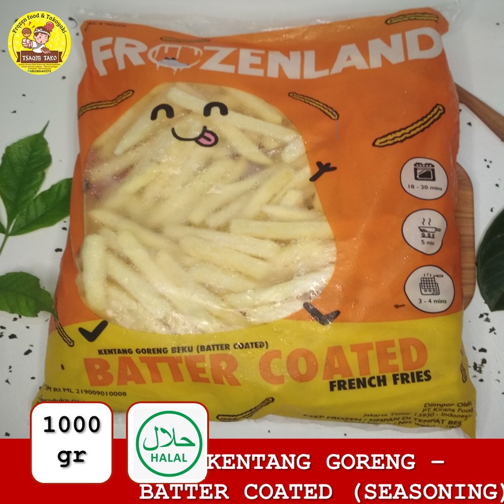 

kentang goreng rasa keju frozenland batter coated 1kg | BUTTER COATED