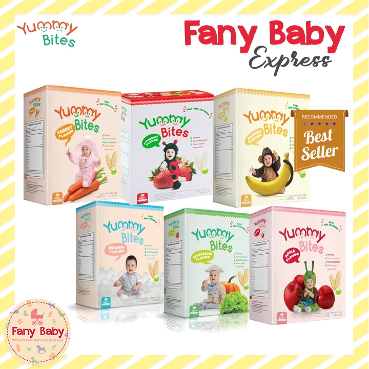 YUMMY BITES CRACKERS - SNACK BAYI 6 BULAN+ / 50GR
