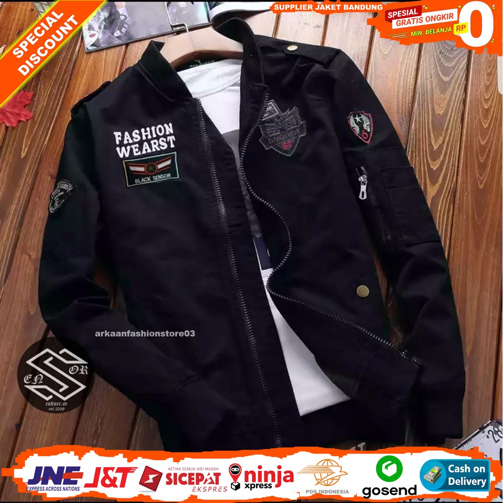 AKN Jaket Bomber Pria Sensor Aragon Tersedia 5 Warna