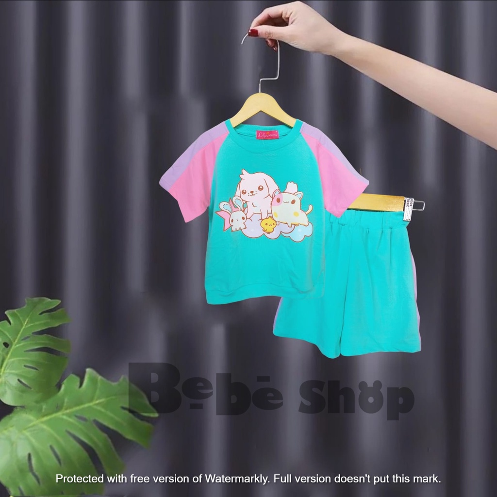 Setelan baju anak lucu bahan Baby Terry super karakter kelinci usia 1 Sampai 7 Tahun