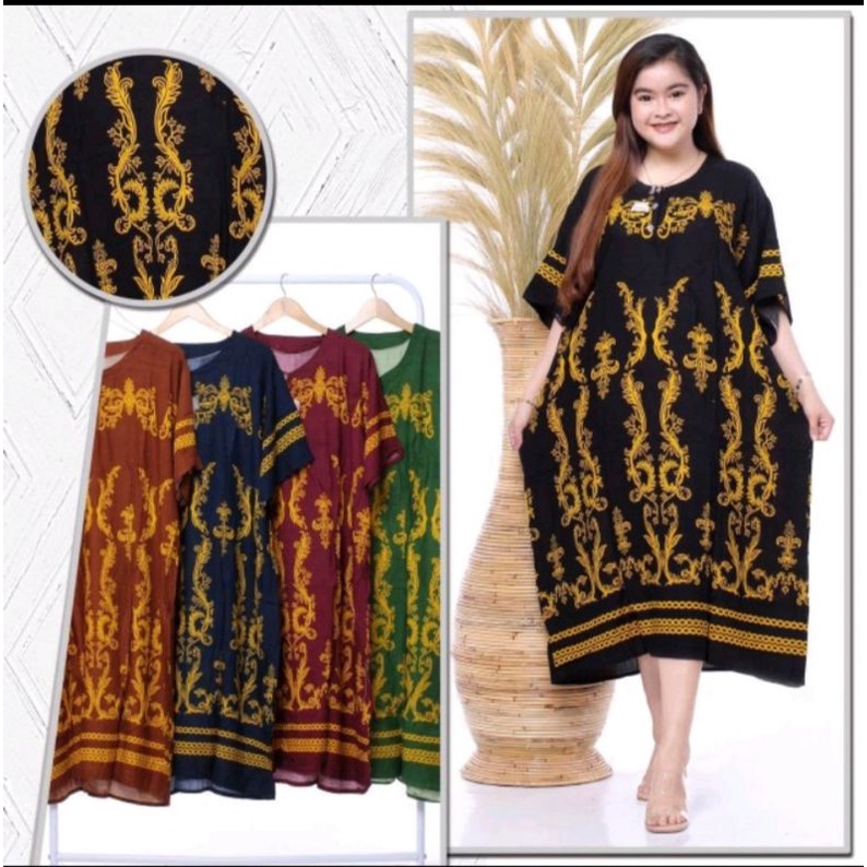 Daster/Baju Tidur Jumbo Kenanga Kancing Depan Bumil Busui