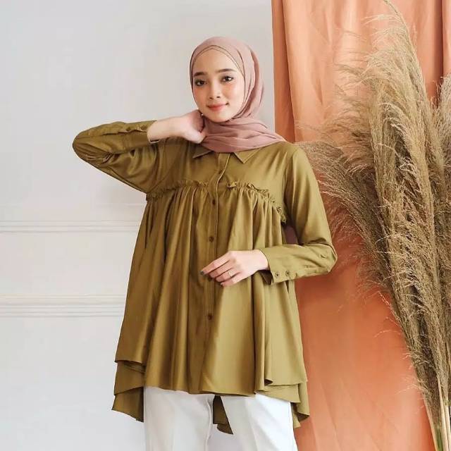 Nadia top atassn bliouse wanita fashion muslim