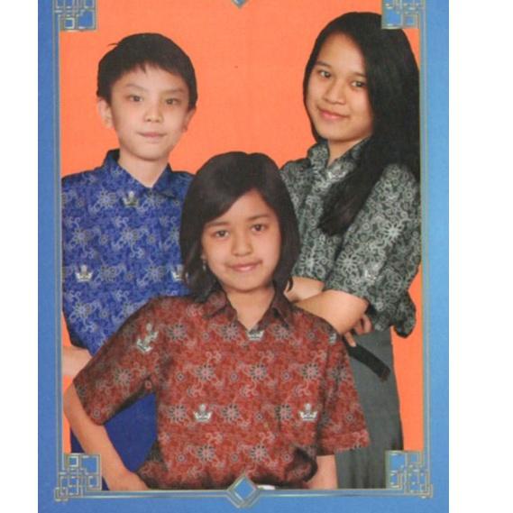 Keluaran Terbaru.. Bahan Kain Seragam Sekolah / Kain Batik Meteran Motif "Bunga Rampe" Seragam Sekol