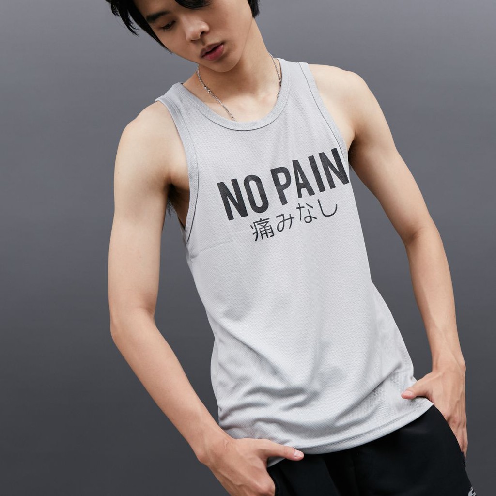 DONSON Sportswear Sleeveless Tank Top Singlet No Pain English Grey